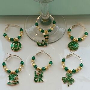 6 - St. Patrick’s Day Wine Glass Charms